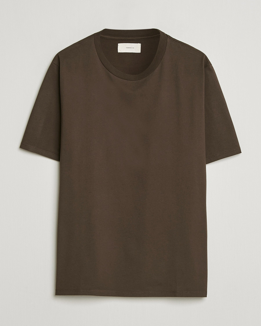 Homme | T-shirts | Jeanerica | Delon Crew Neck T-Shirt Brown