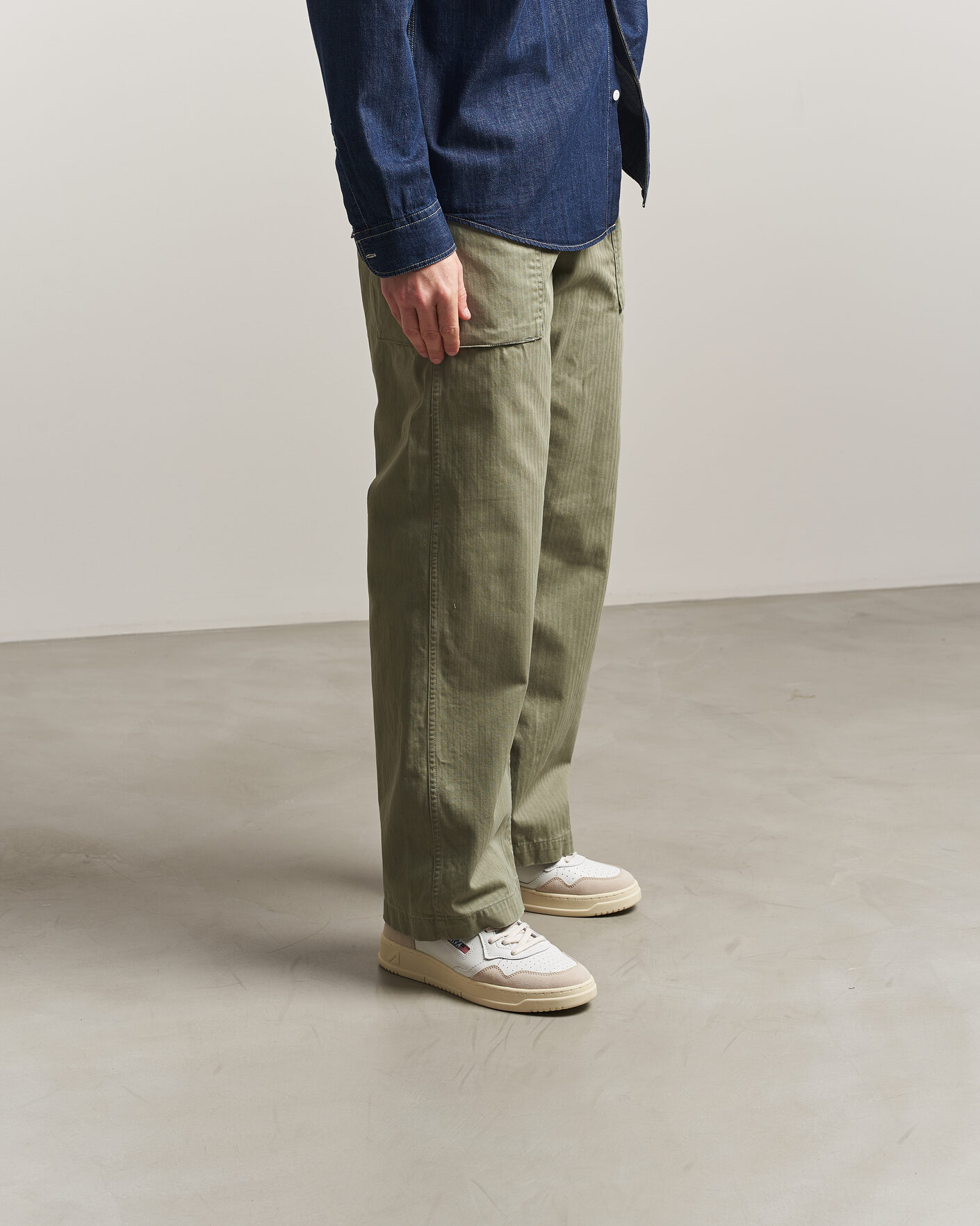 Homme | Baskets | Autry | Medalist Low Leather/Suede Sneaker White/Amazon