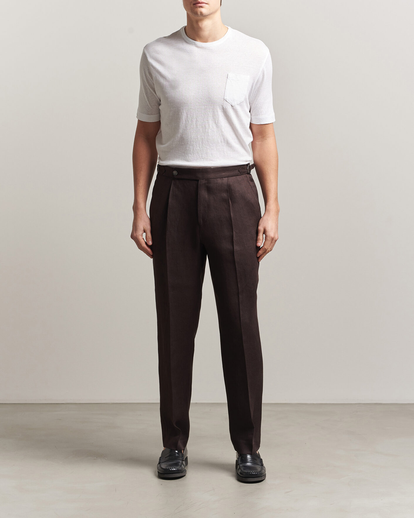 Homme | T-shirts | Massimo Alba | Panarea Cotton/Linen T-Shirt White