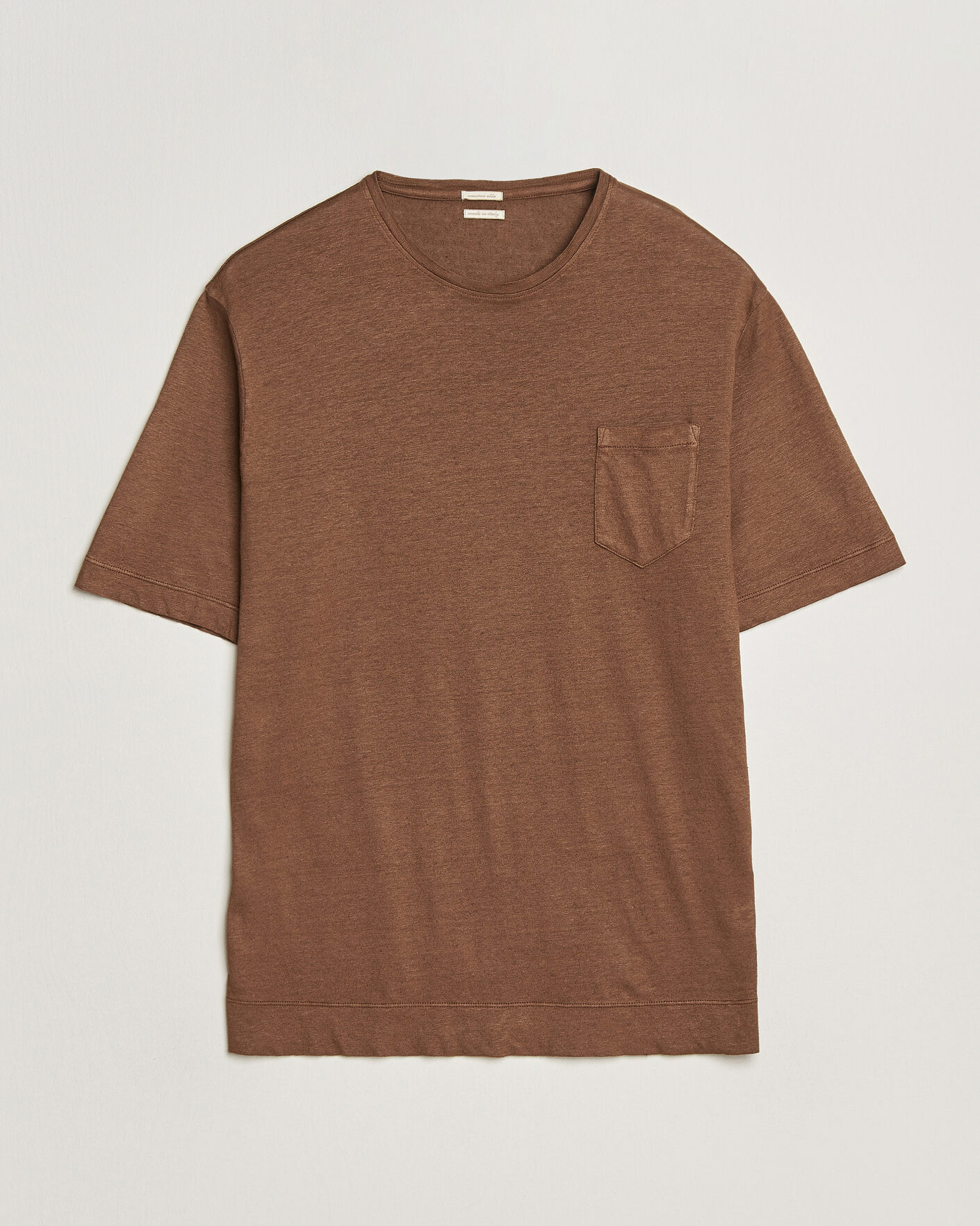 Homme | T-shirts | Massimo Alba | Panarea Cotton/Linen T-Shirt Wood