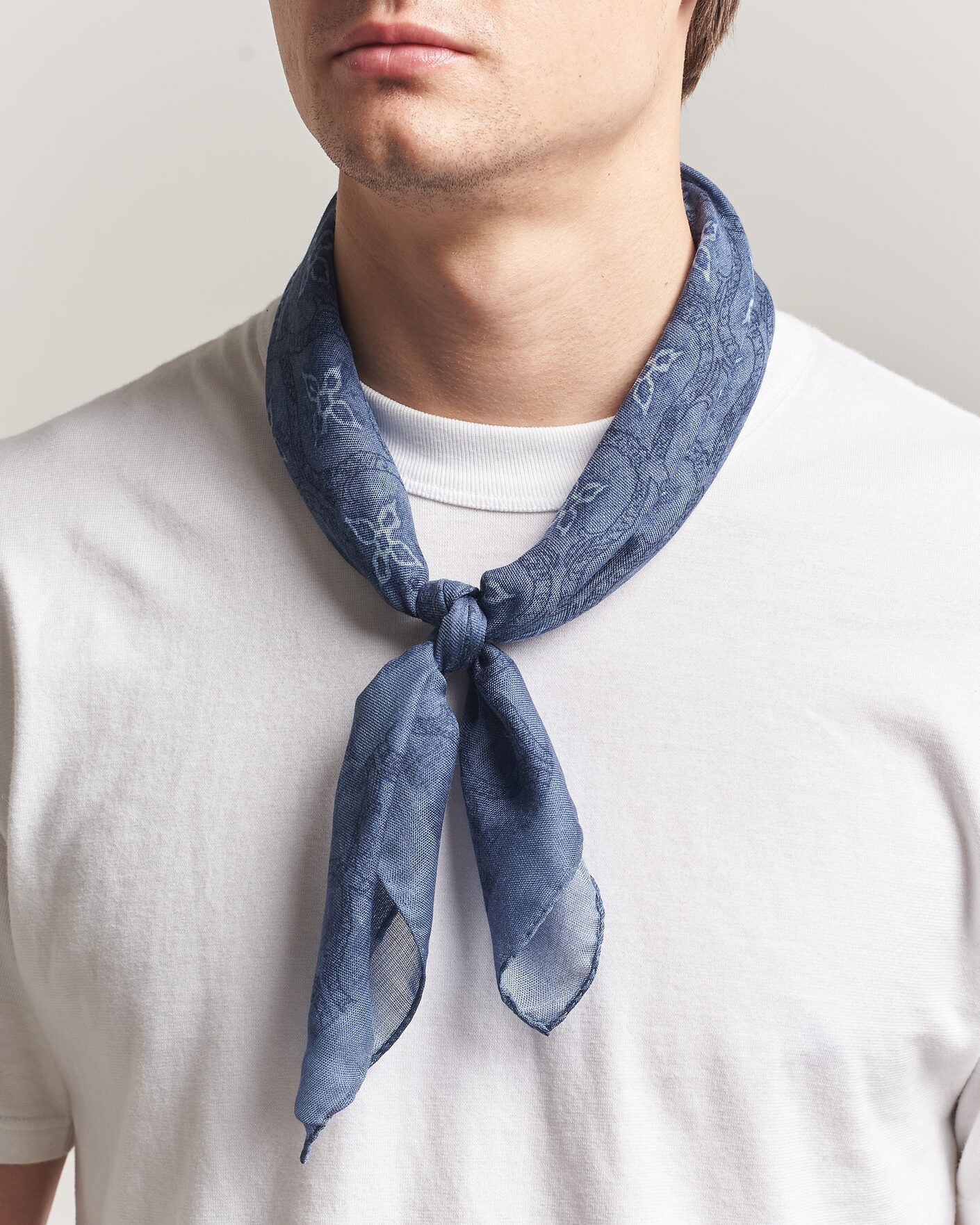Homme | Écharpes | Massimo Alba | Cashmere/Silk Bandana Navy