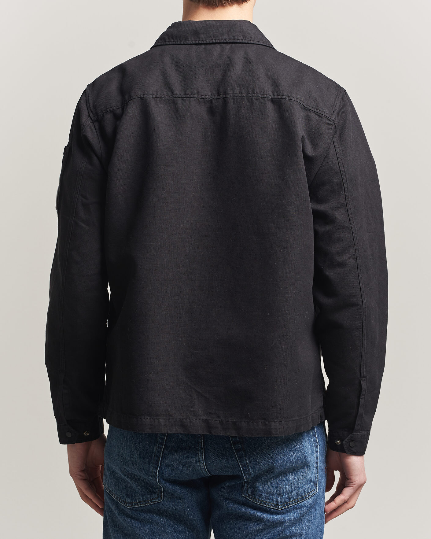 Homme | Chemises | C.P. Company | Cotton/Linen Zip Overshirt Black