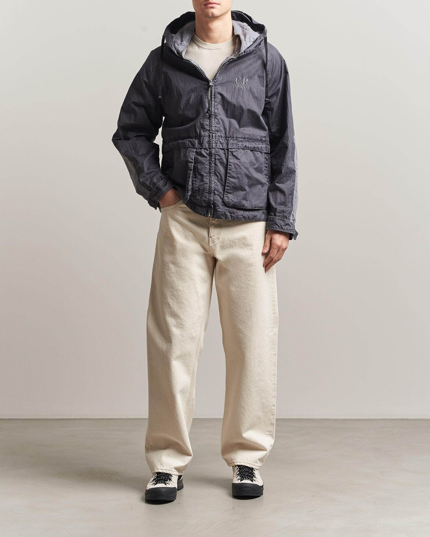 Homme | Manteaux Et Vestes | C.P. Company | 50 Fili Wax Hood Jacket Black