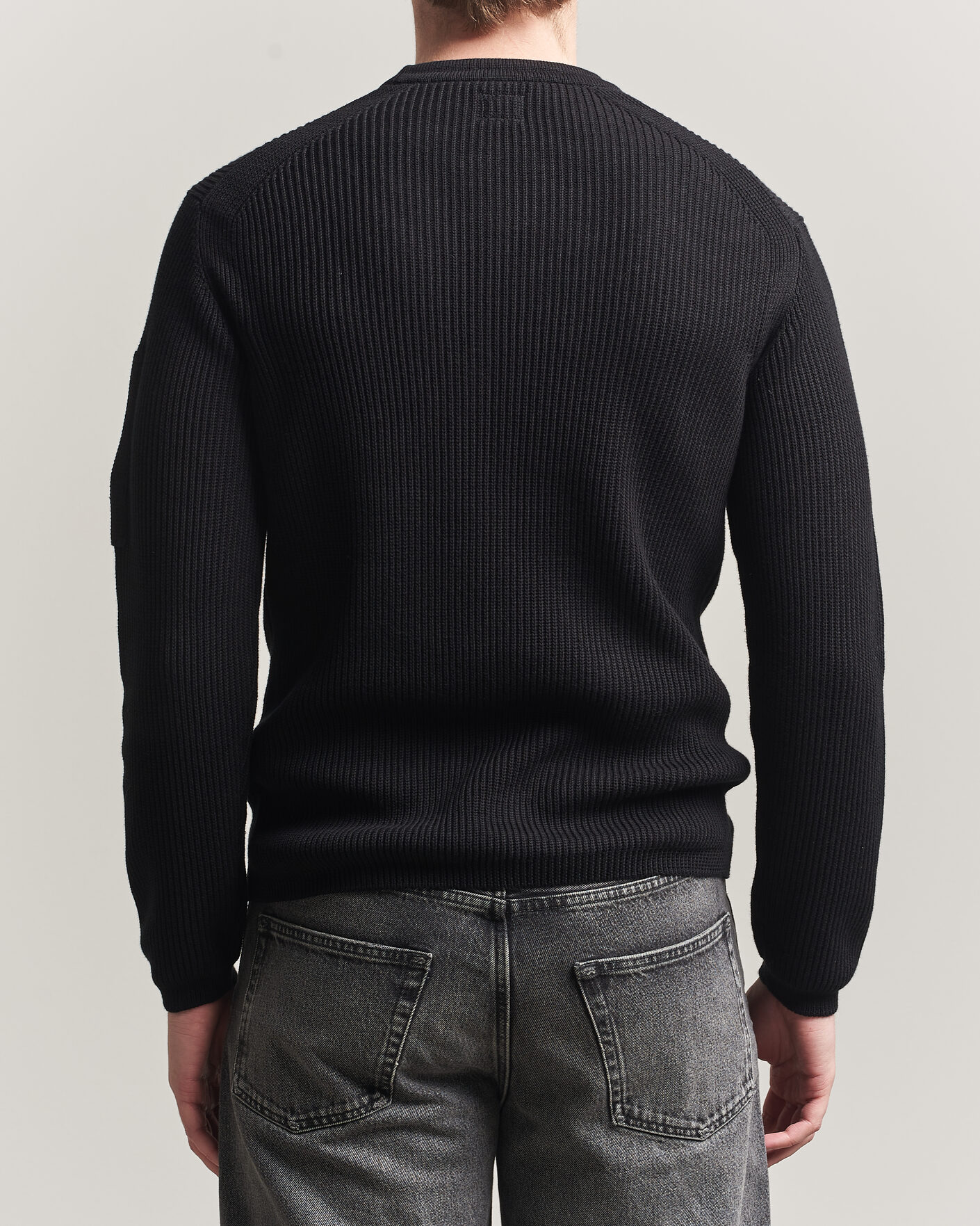 Homme | Pulls Et Tricots | C.P. Company | Sea Island Knitted Cotton Crewneck Black