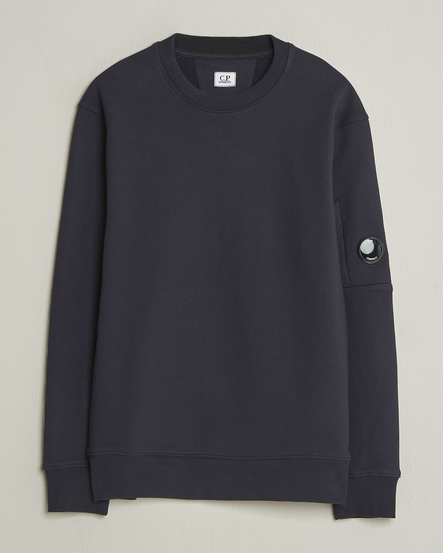 Homme | Pulls Et Tricots | C.P. Company | Diagonal Raised Fleece Lens Sweatshirt Navy