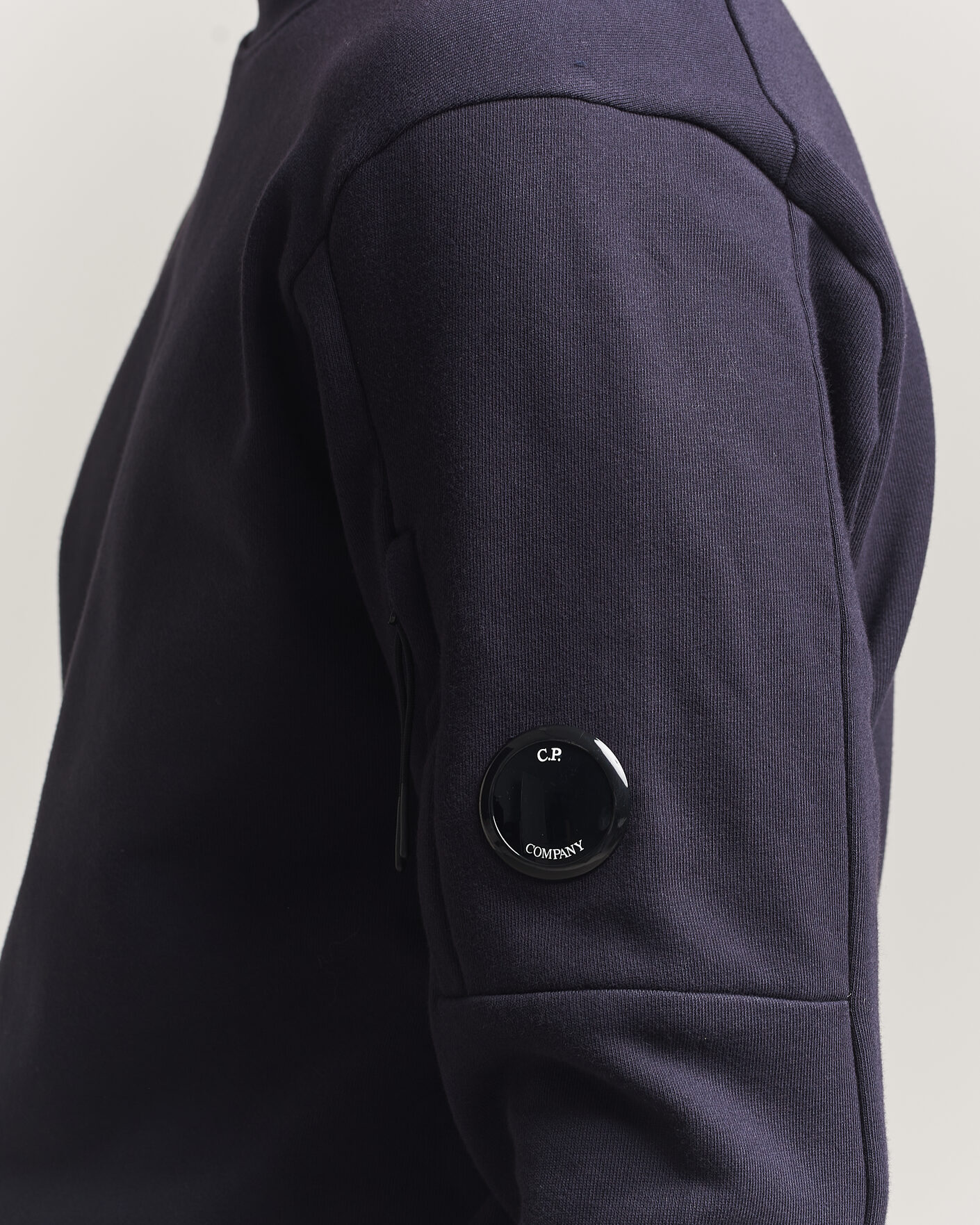 Homme | Pulls Et Tricots | C.P. Company | Diagonal Raised Fleece Lens Sweatshirt Navy