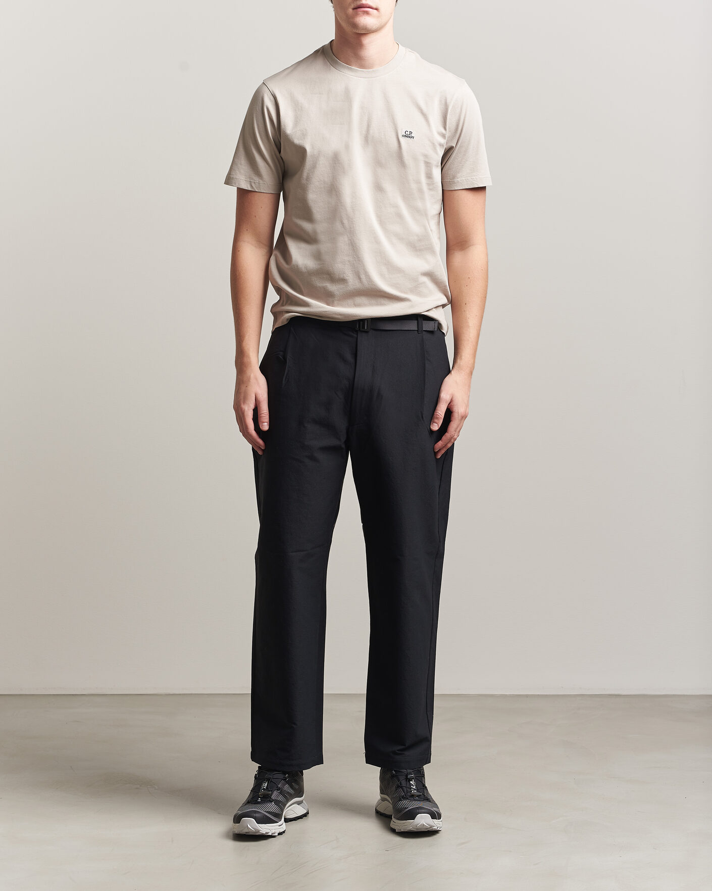 Homme | T-shirts | C.P. Company | Short Sleeve Small Logo T-Shirt Light Grey