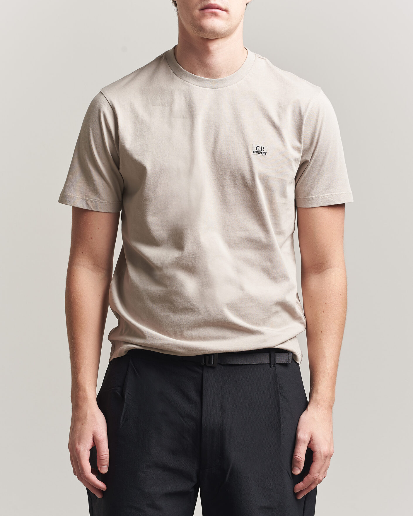 Homme | T-shirts | C.P. Company | Short Sleeve Small Logo T-Shirt Light Grey