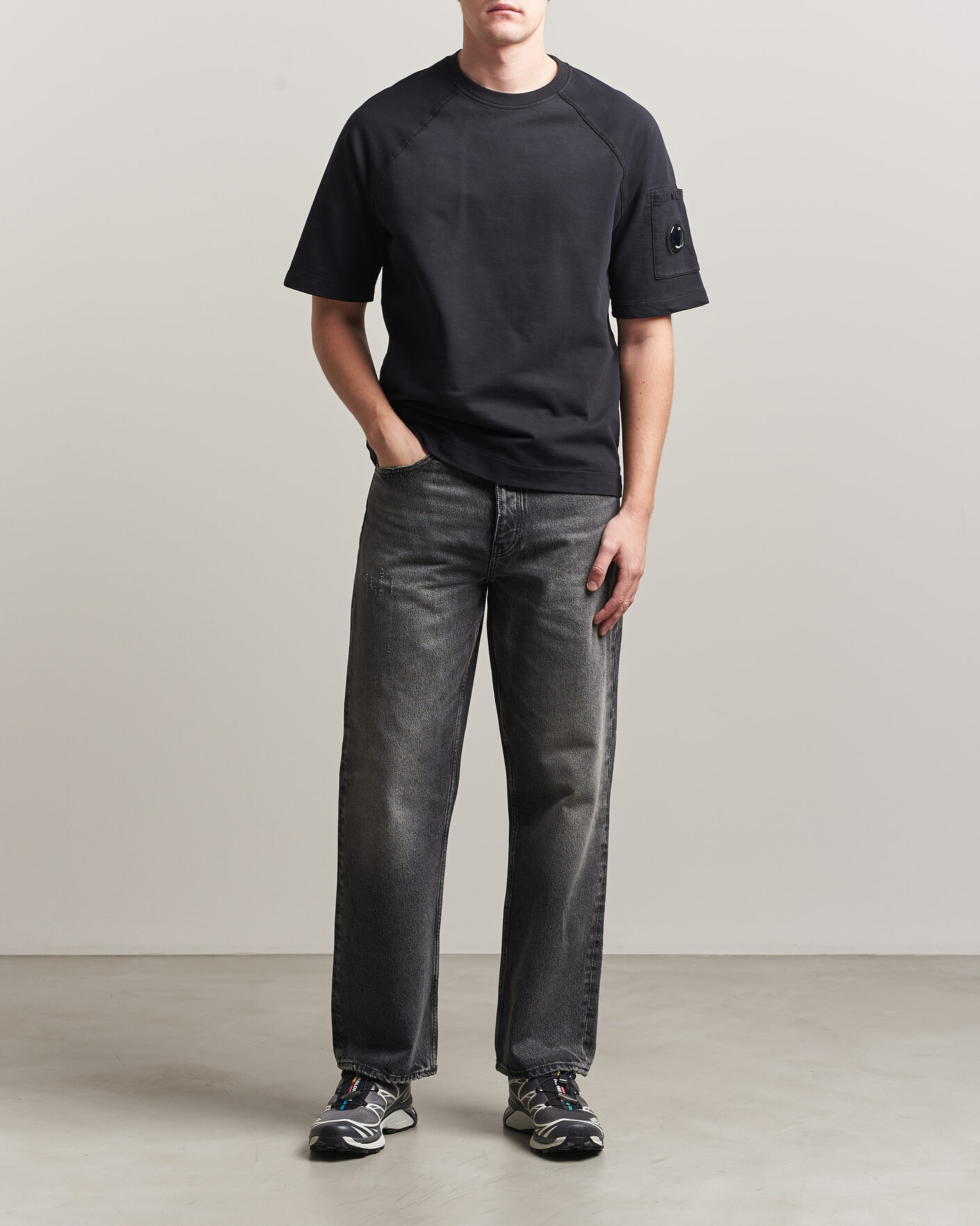 Homme | T-shirts | C.P. Company | Heavy Weight Lens T-Shirt Black
