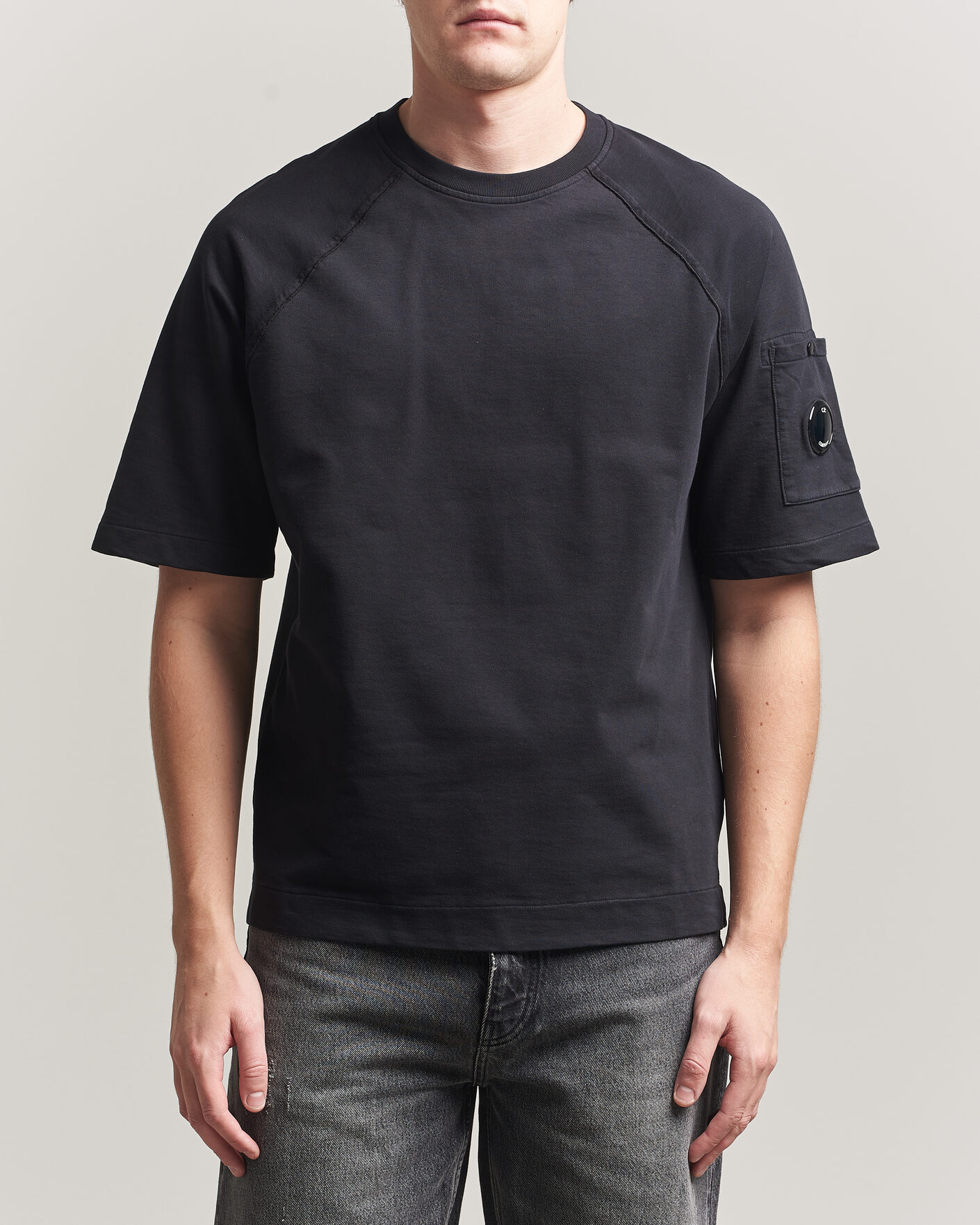 Homme | T-shirts | C.P. Company | Heavy Weight Lens T-Shirt Black