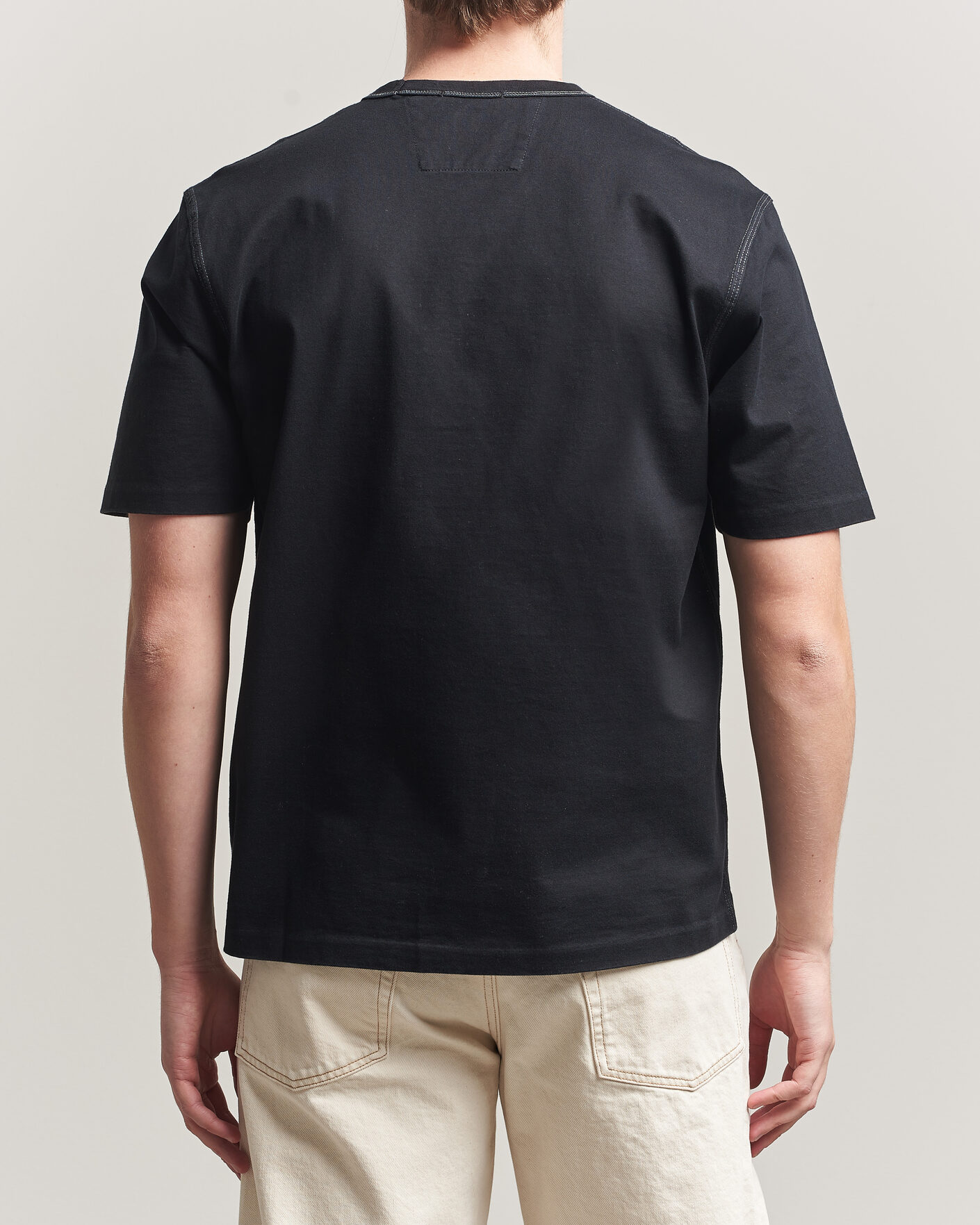 Homme | T-shirts | C.P. Company | Mercerized Heavy Cotton Chest Logo T-Shirt Black