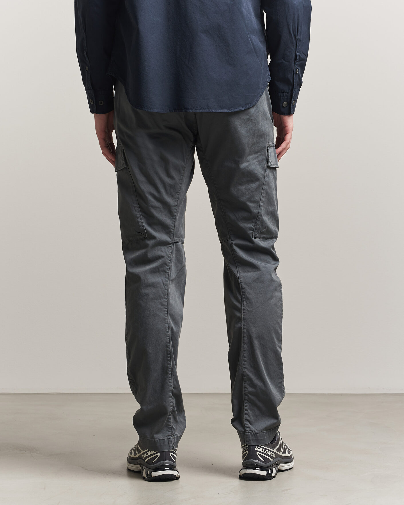 Homme | Pantalons | C.P. Company | Satin Stretch Cargo Pants Dark Grey