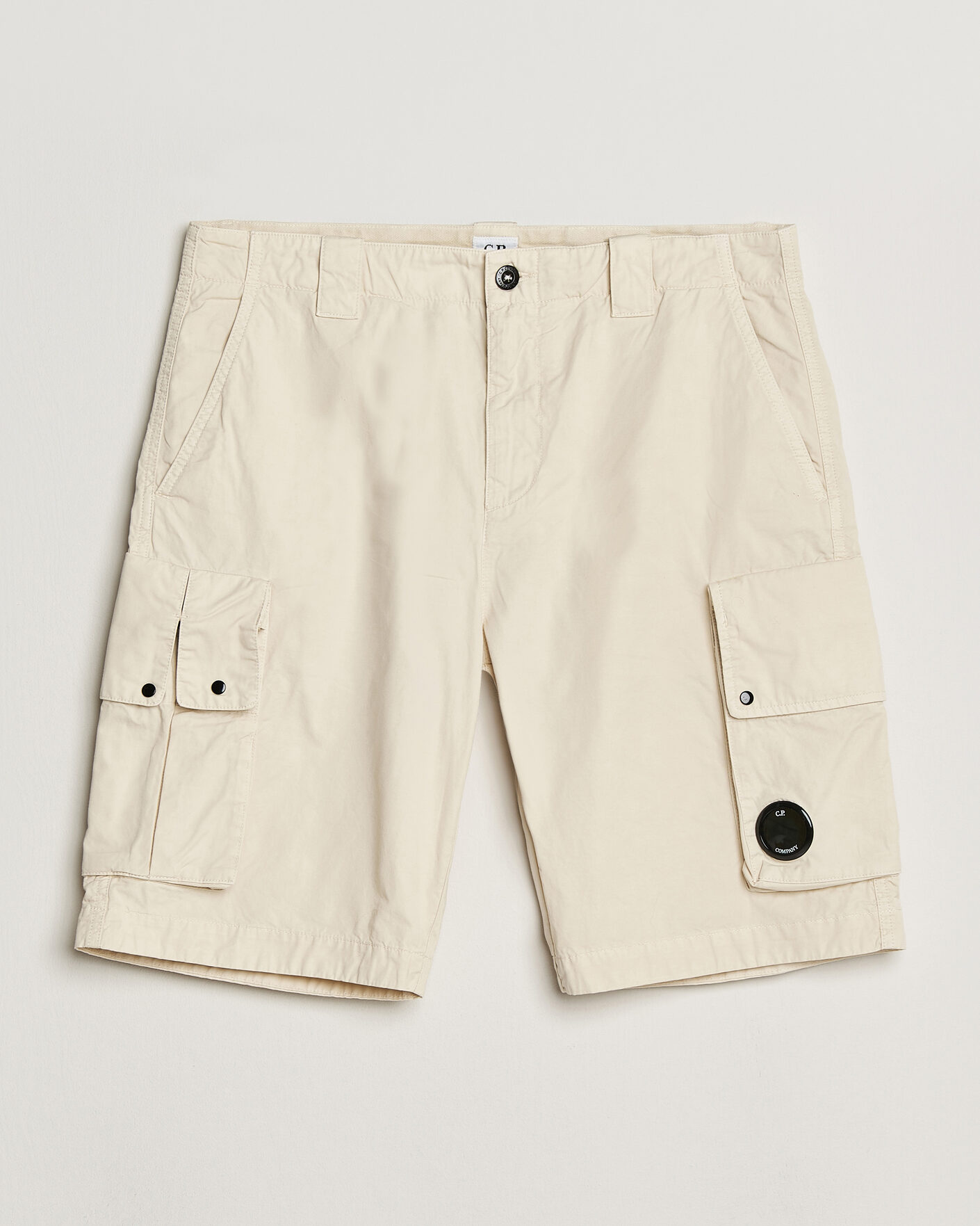 Homme | Shorts | C.P. Company | Cotton Gabardine Cargo Shorts Cream
