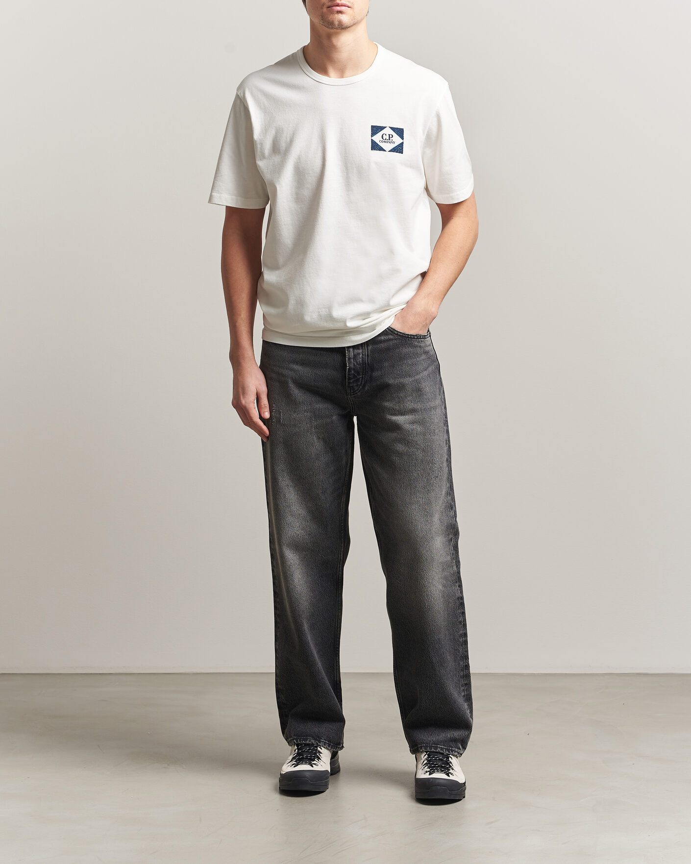 Homme | T-shirts | C.P. Company | Cotton Jersey Back Print T-Shirt White