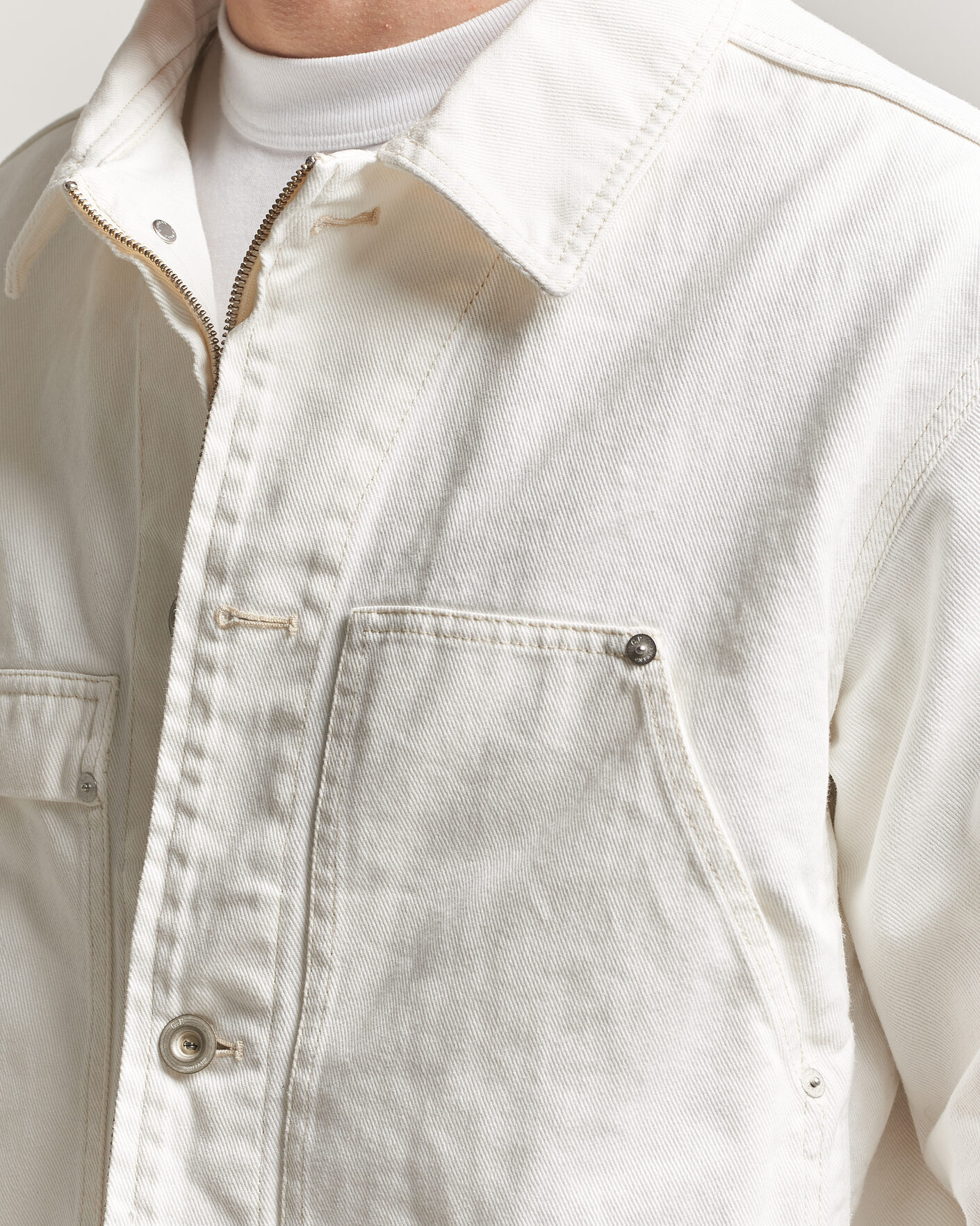 Homme | Manteaux Et Vestes | C.P. Company | Bull Denim 10oz Jeans Jacket White