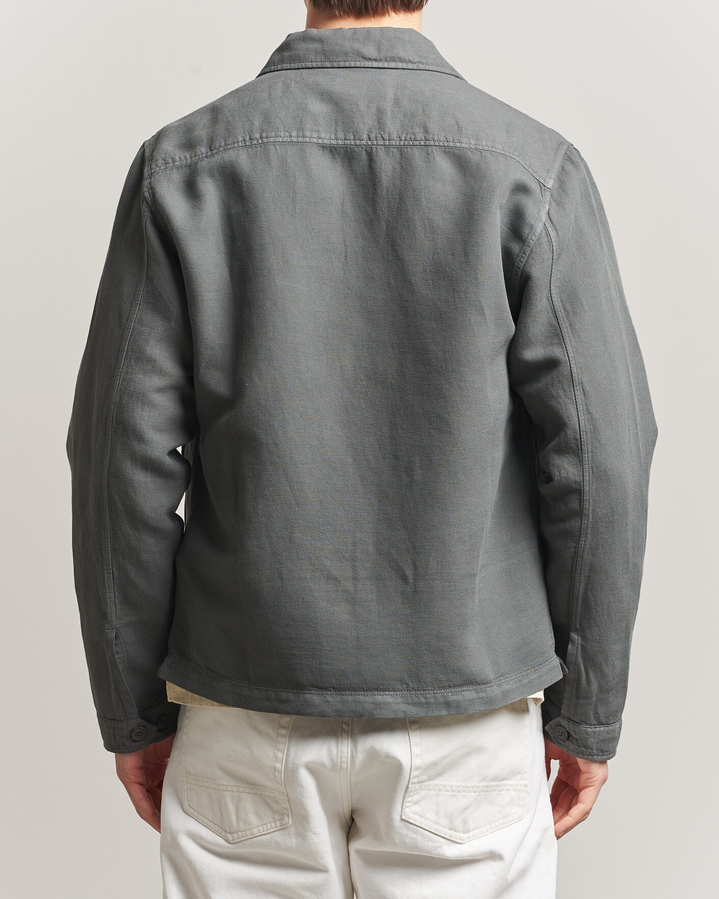 Homme | Chemises | C.P. Company | Broken Twill Linen/Cotton Overshirt Olive