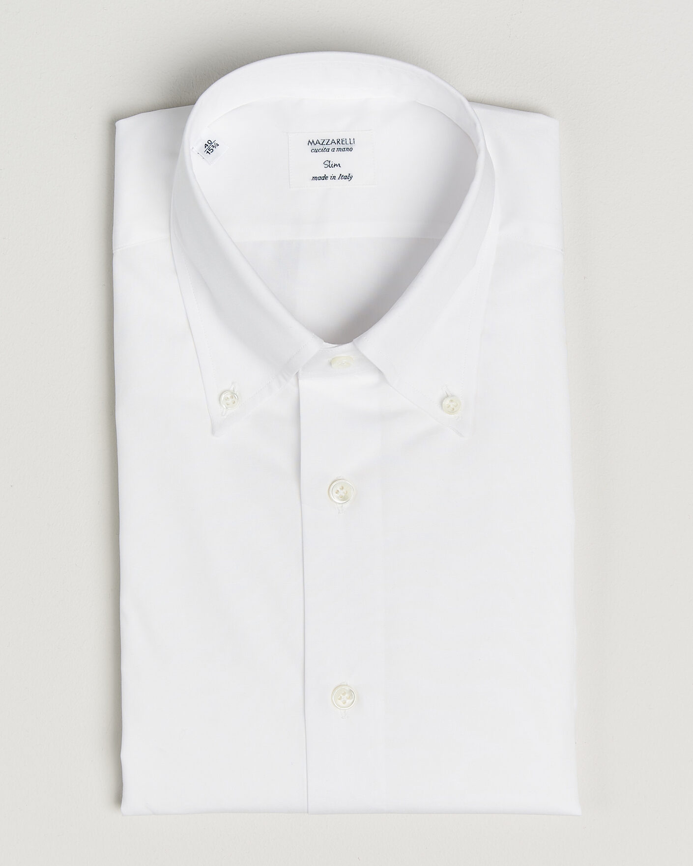 Homme | Chemises | Mazzarelli | Soft Cotton Button Down Shirt White
