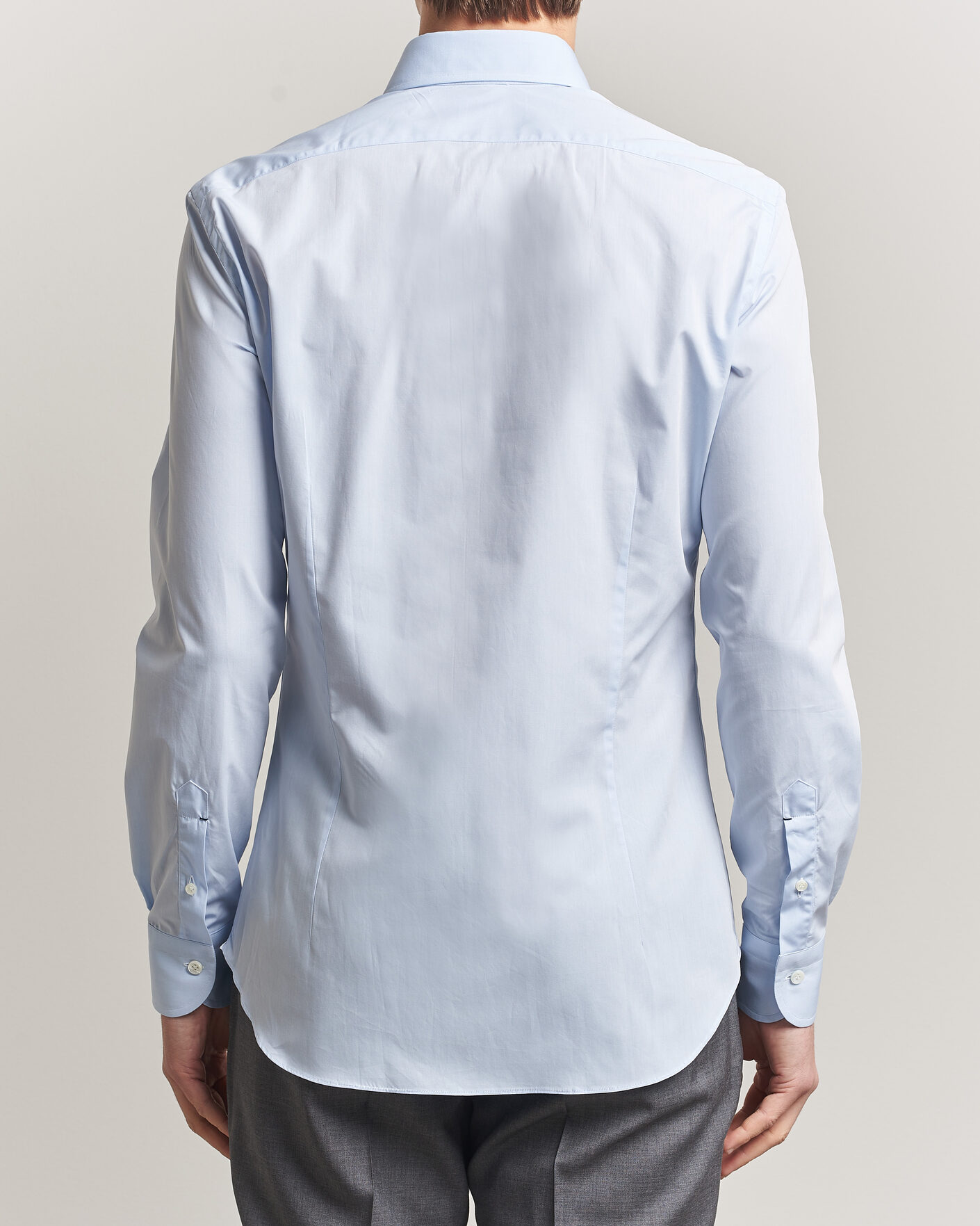 Homme | Chemises | Mazzarelli | Soft Cotton Button Down Shirt Light Blue