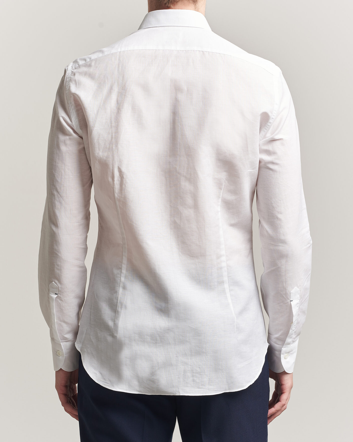 Homme | Chemises | Mazzarelli | Soft Cotton/Linen Shirt White