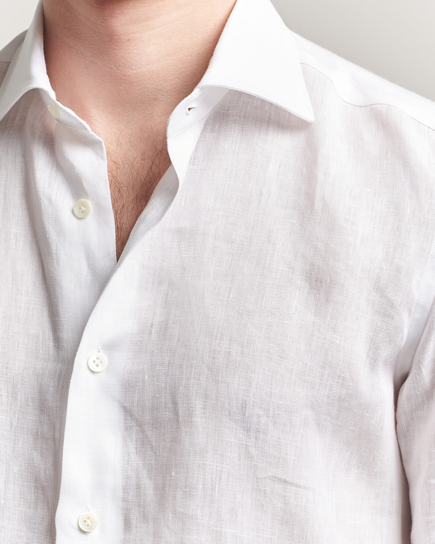 Homme | Chemises | Mazzarelli | Soft Linen Shirt White