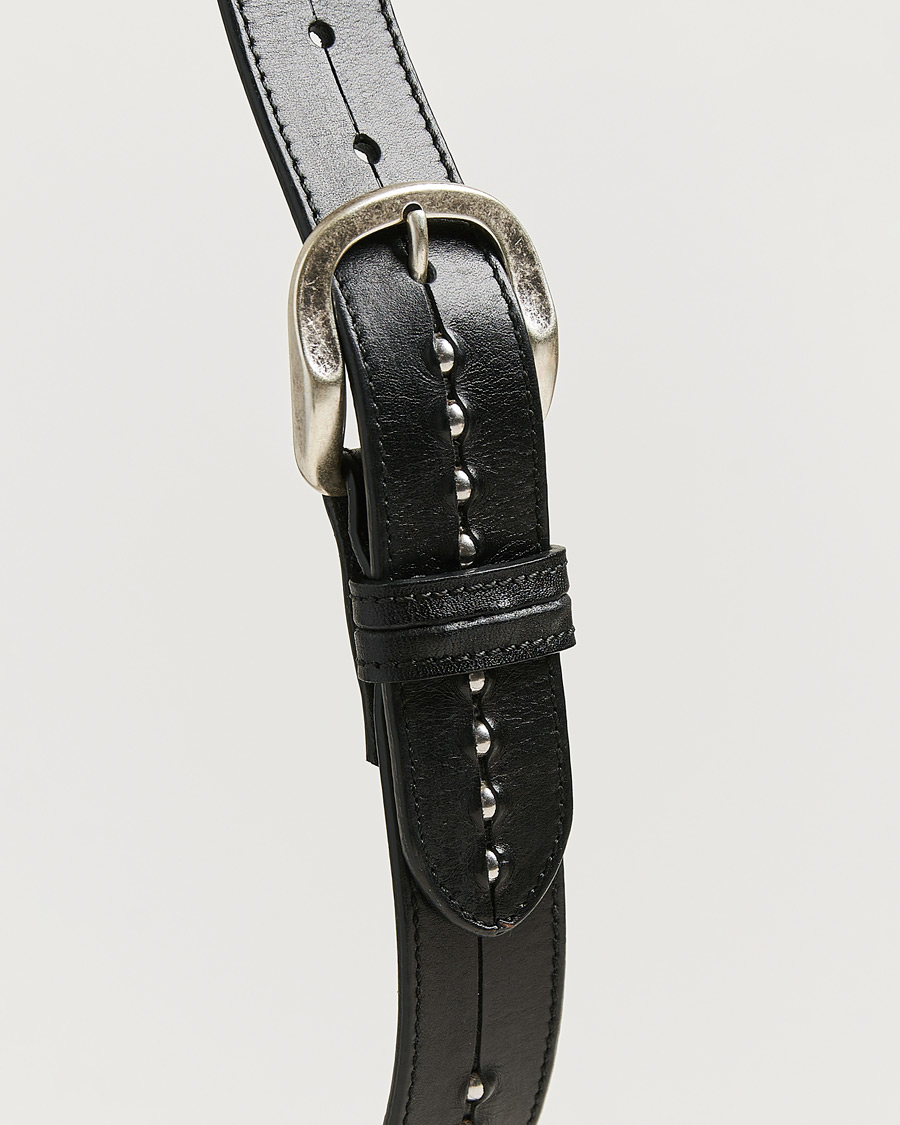 Homme | Ceintures | Golden Goose | Studded Leather Belt Black