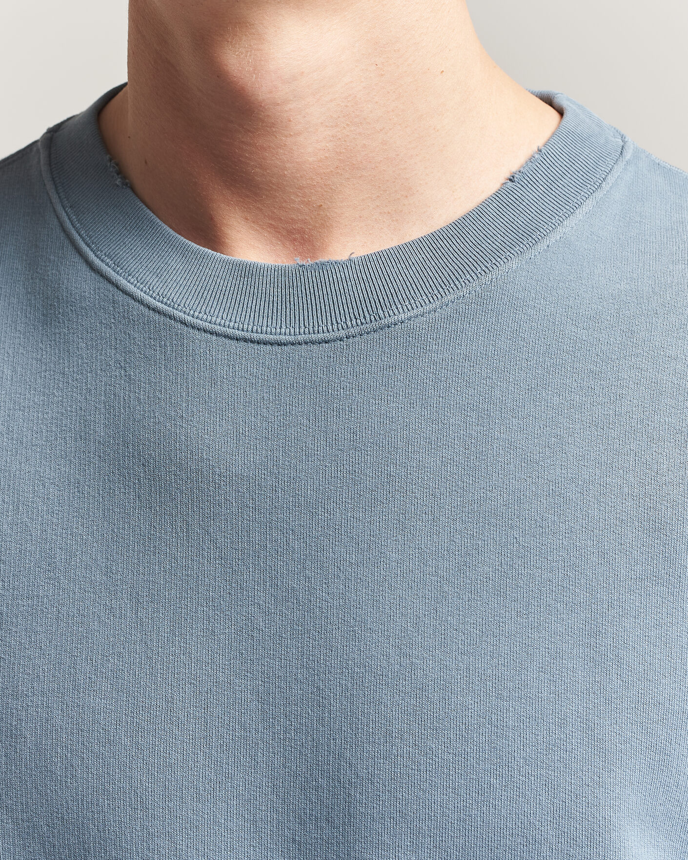 Homme | Pulls Et Tricots | Golden Goose | Boxi Faded Cotton Sweatshirt Windward Blue
