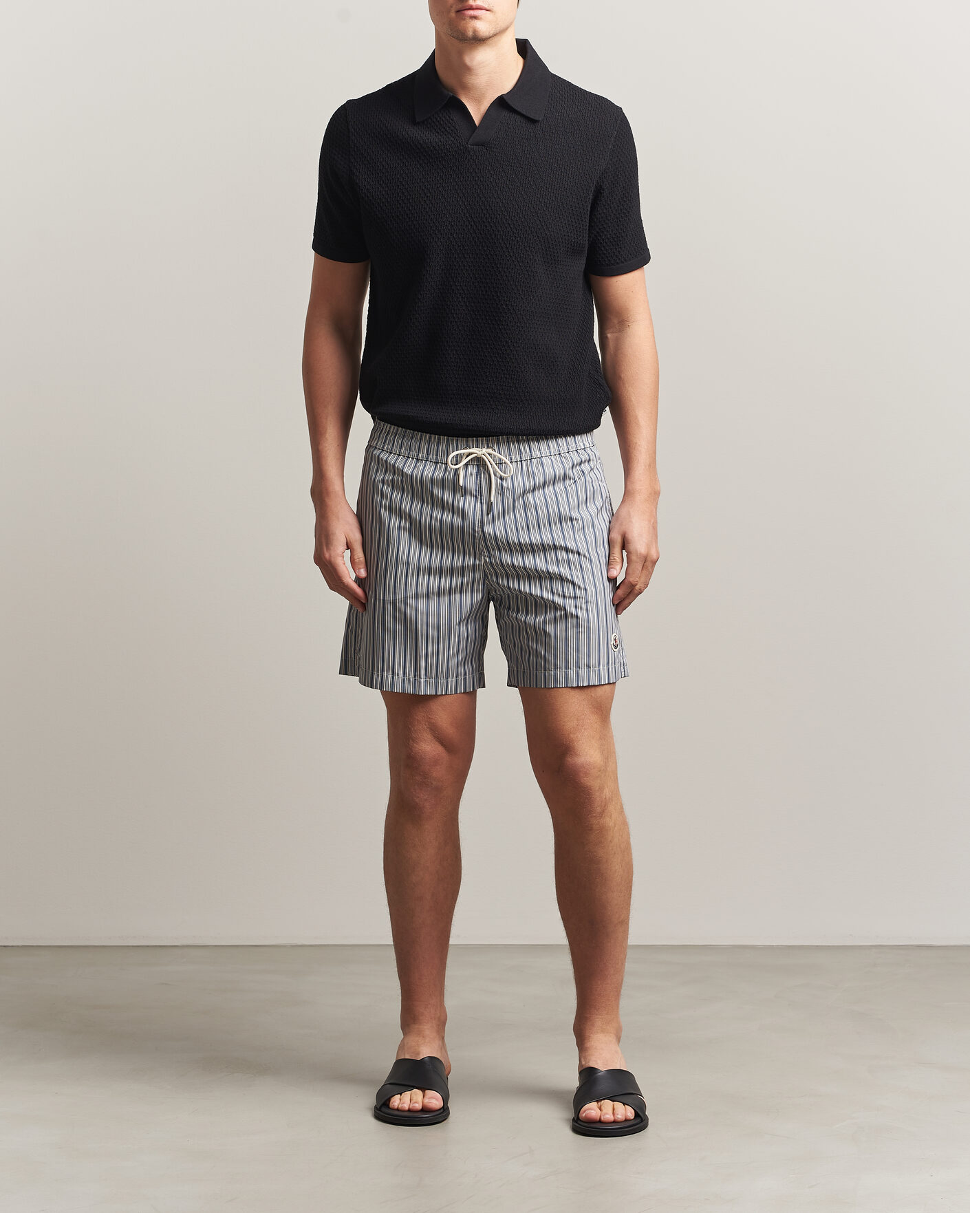Homme | Maillots De Bain | Moncler | Nylon Swim Shorts Blue Stripe