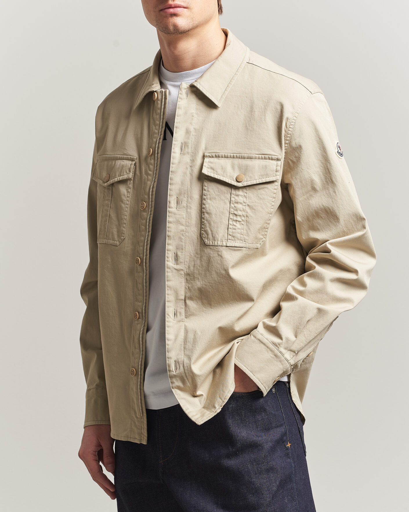 Homme | Chemises | Moncler | Double Pocket Overshirt Beige