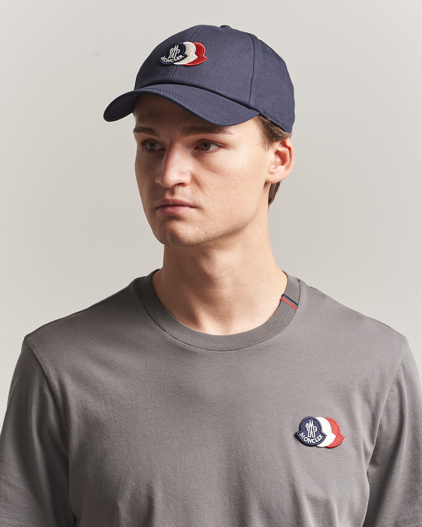 Homme | Bobs Et Casquettes | Moncler | Tricolore Logo Cap Navy