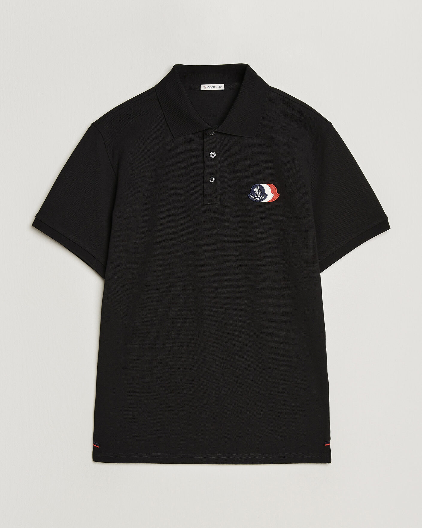Homme | Polos | Moncler | Tricolore Logo Polo Black