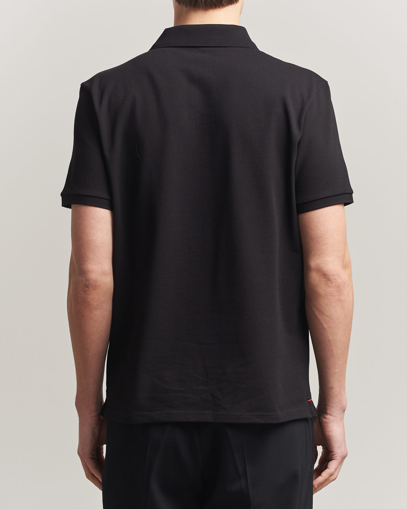 Homme | Polos | Moncler | Tricolore Logo Polo Black