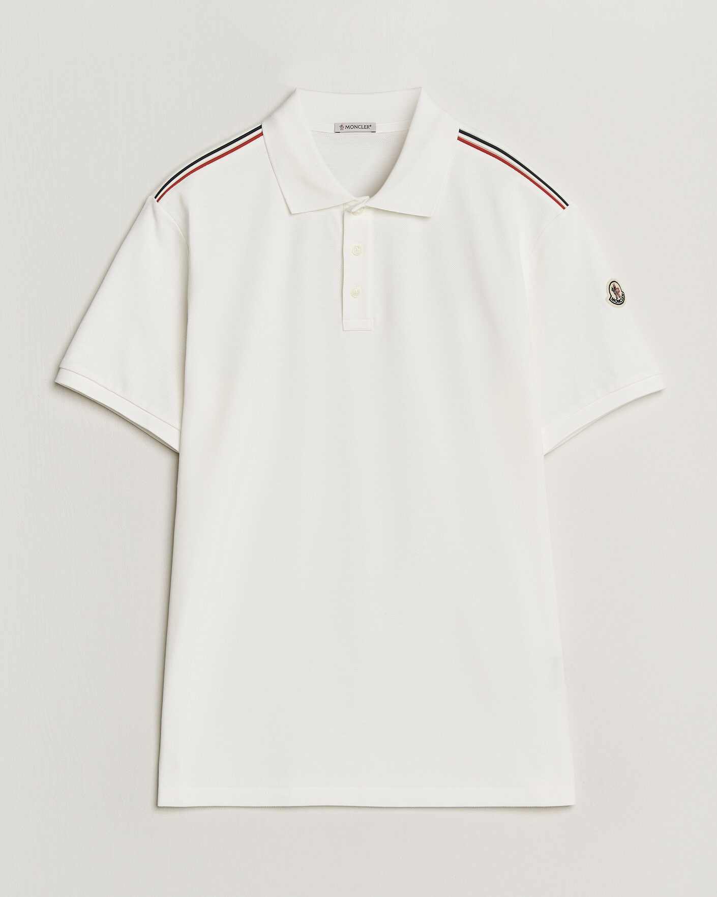Homme | Polos | Moncler | Tricolore Shoulder Polo White