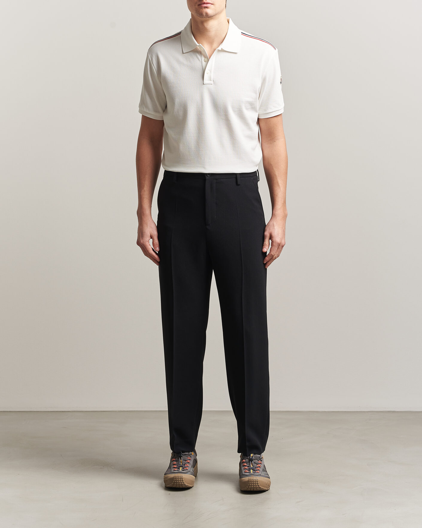 Homme | Polos | Moncler | Tricolore Shoulder Polo White