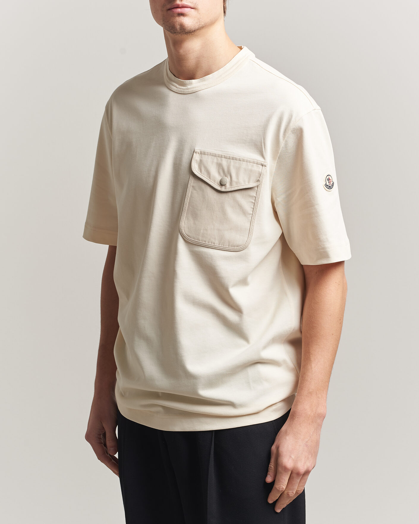 Homme | T-shirts | Moncler | Oversize Pocket T-Shirt Off White