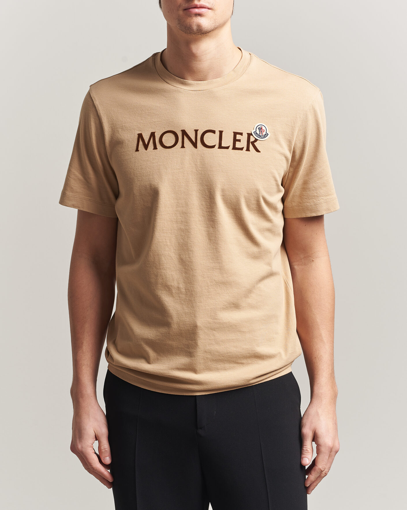 Homme | T-shirts | Moncler | Lettering Logo T-Shirt Beige