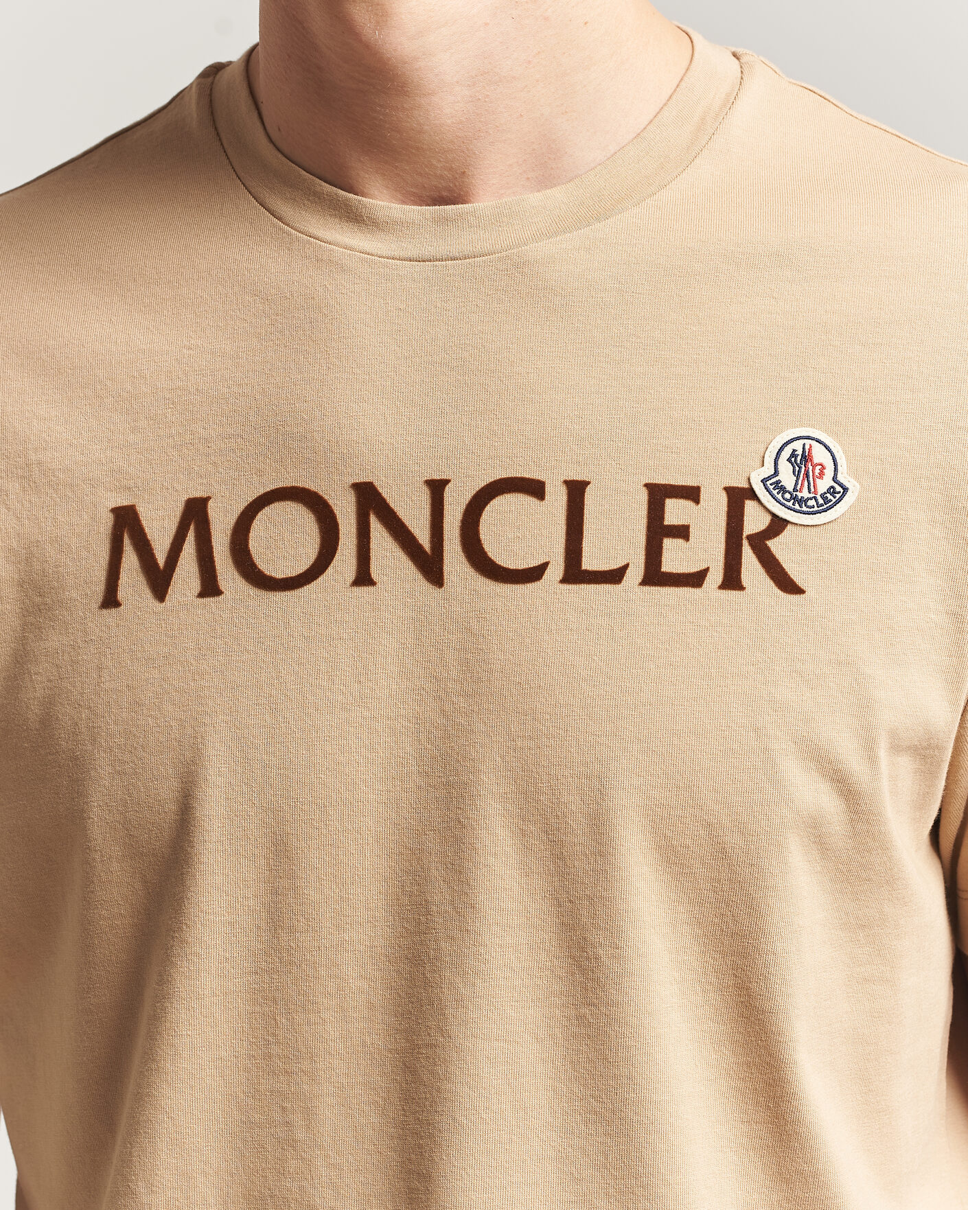 Homme | T-shirts | Moncler | Lettering Logo T-Shirt Beige