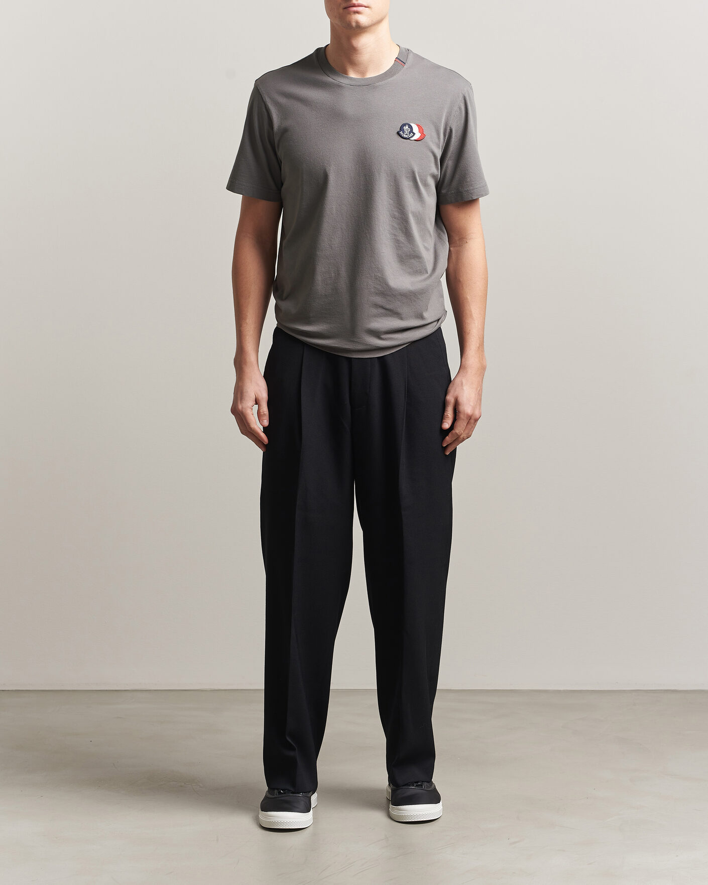 Homme | T-shirts | Moncler | Tricolore Logo T-Shirt Grey