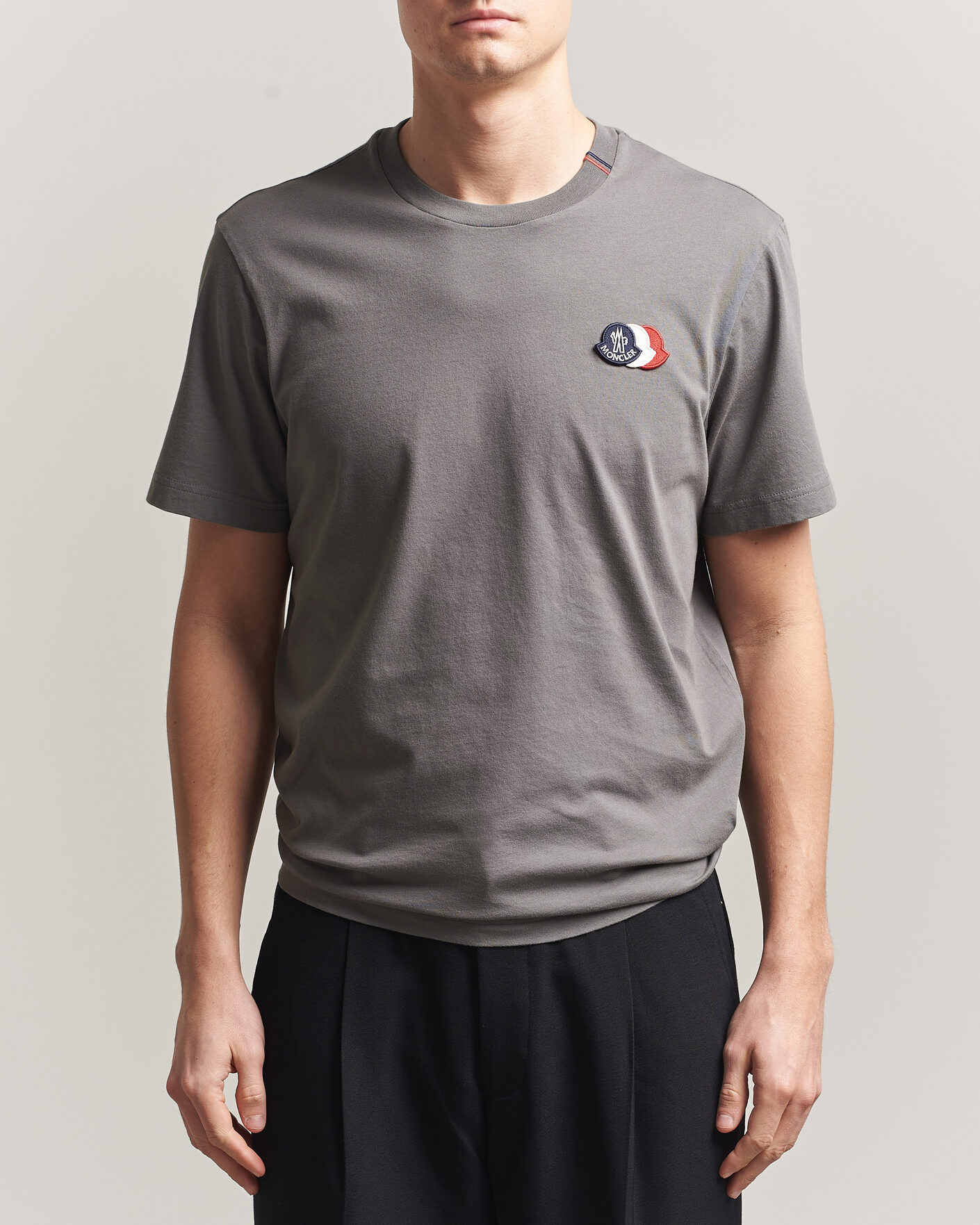 Homme | T-shirts | Moncler | Tricolore Logo T-Shirt Grey