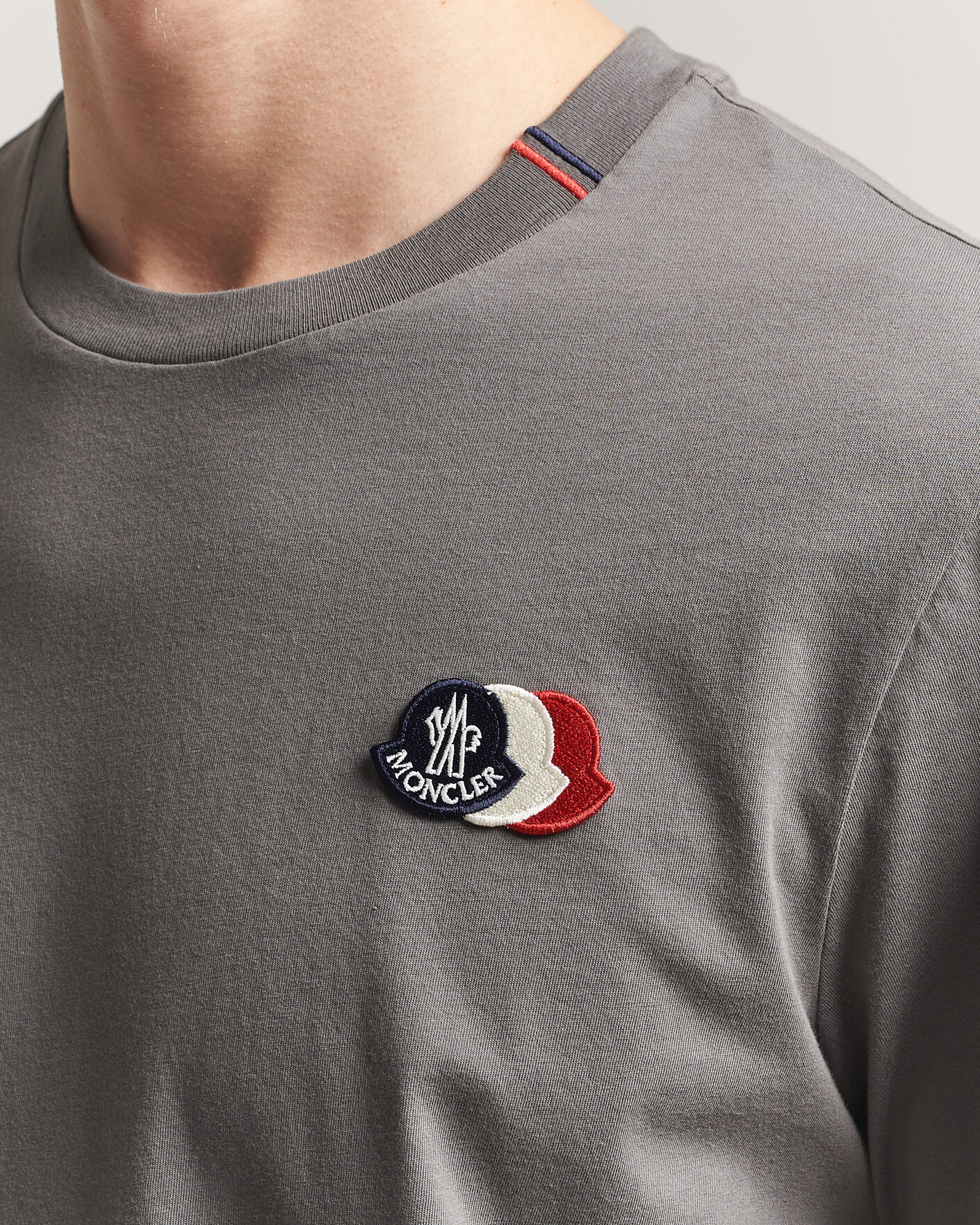Homme | T-shirts | Moncler | Tricolore Logo T-Shirt Grey