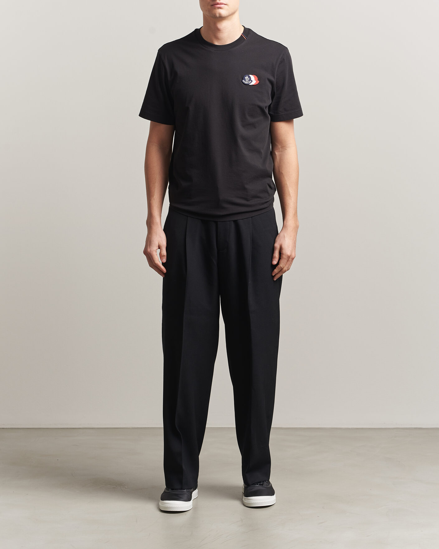 Homme | T-shirts | Moncler | Tricolore Logo T-Shirt Black