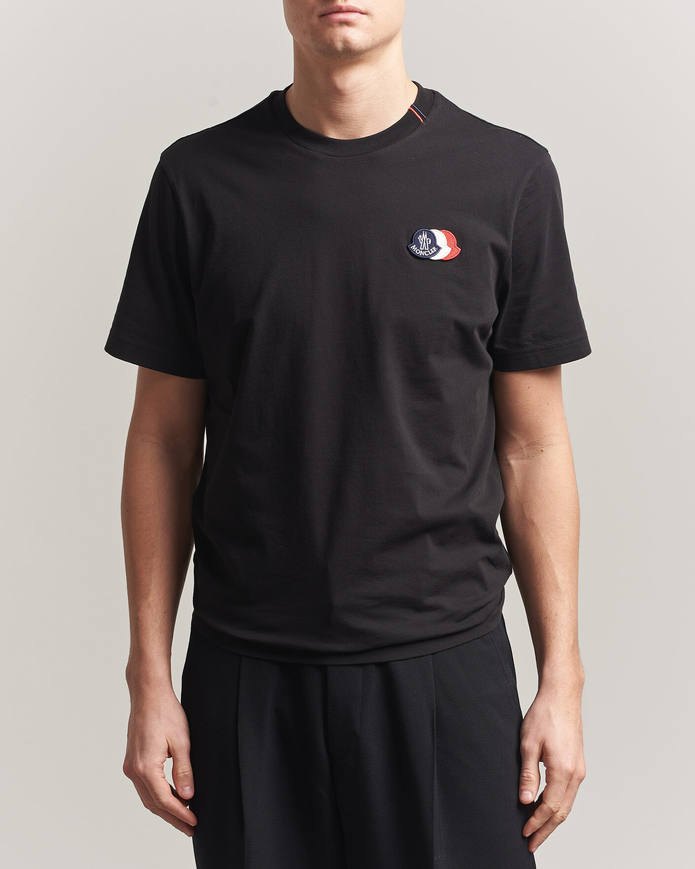 Homme | T-shirts | Moncler | Tricolore Logo T-Shirt Black
