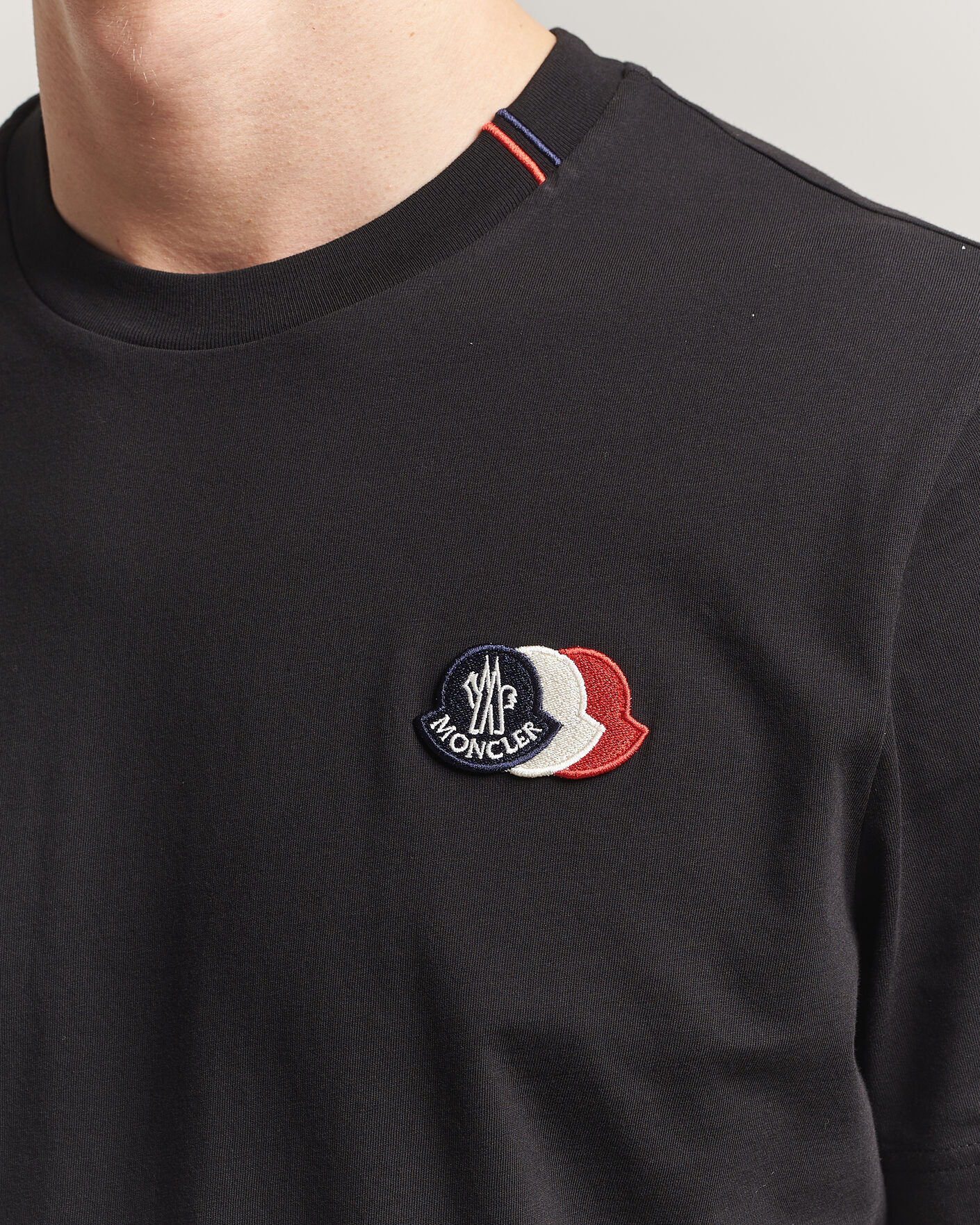Homme | T-shirts | Moncler | Tricolore Logo T-Shirt Black