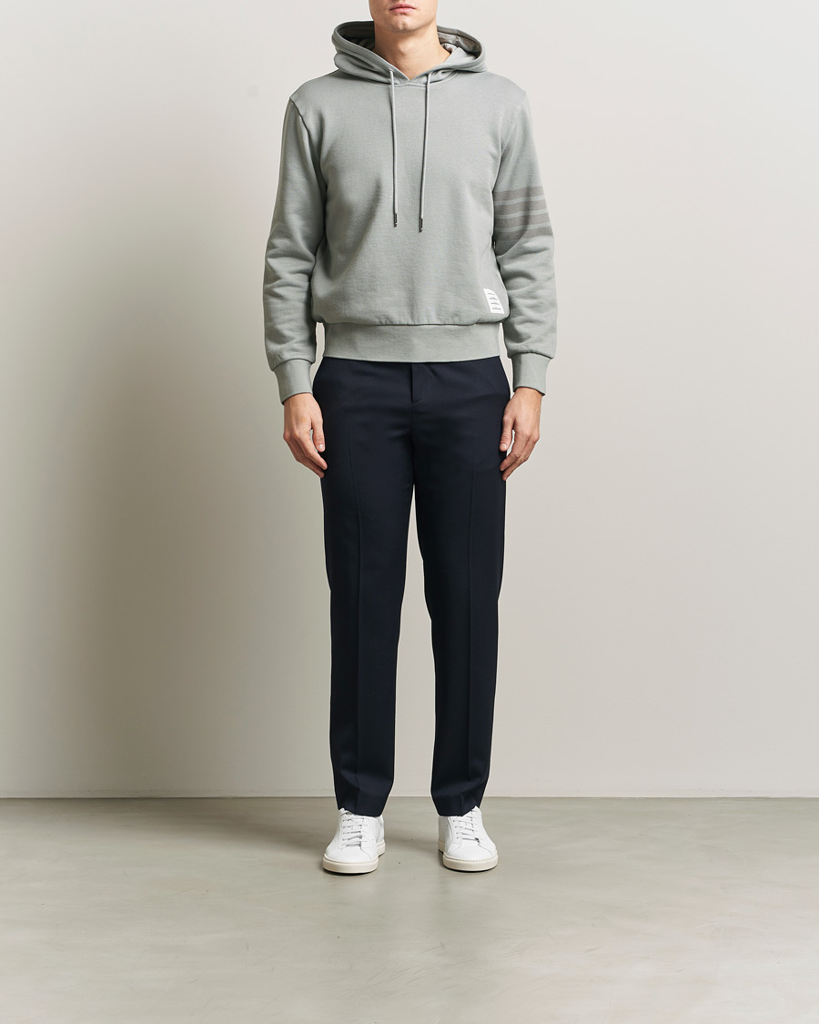 Homme | Pulls Et Tricots | Thom Browne | Overdyed 4-Bar Hoodie Light Grey