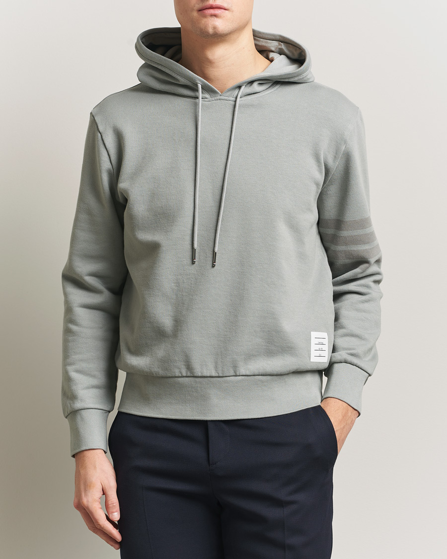 Homme | Pulls Et Tricots | Thom Browne | Overdyed 4-Bar Hoodie Light Grey