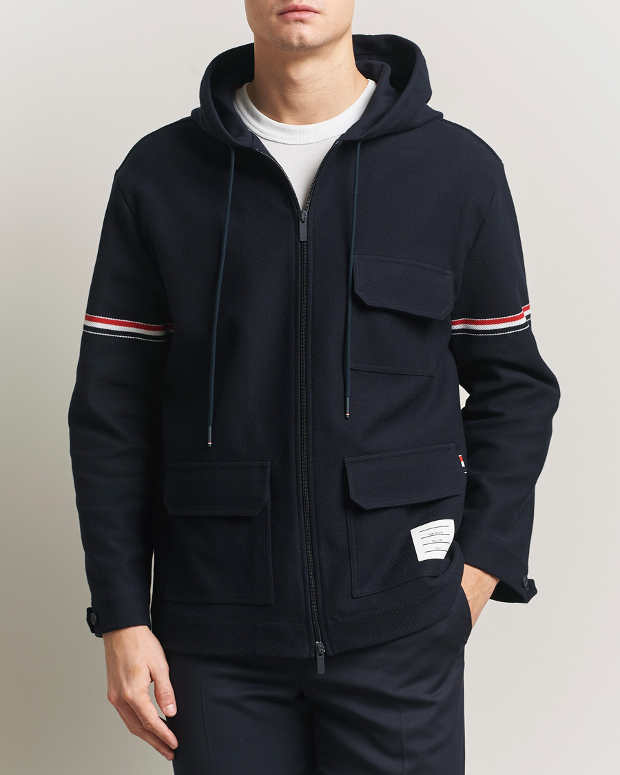 Homme | Manteaux Et Vestes | Thom Browne | Tech Twill Field Jacket Navy
