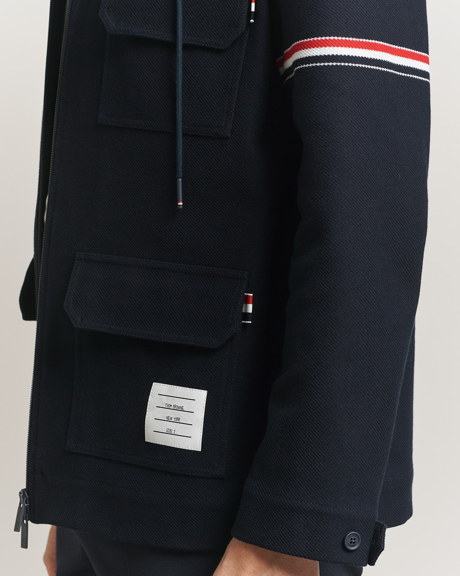 Homme | Manteaux Et Vestes | Thom Browne | Tech Twill Field Jacket Navy
