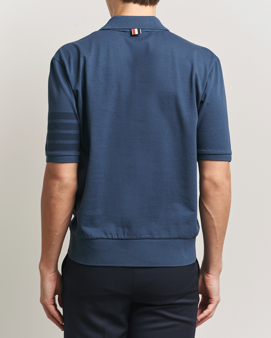 Homme | Polos | Thom Browne | Overdyed 4 Bar Polo Navy