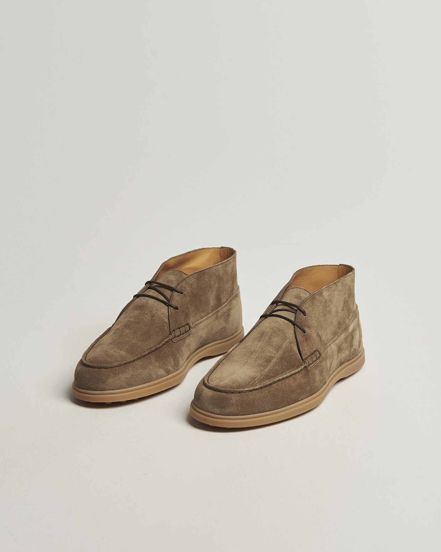 Homme | Chaussures Bateau | Tod's | Gomma Leggera Chukka Boots Beige Suede
