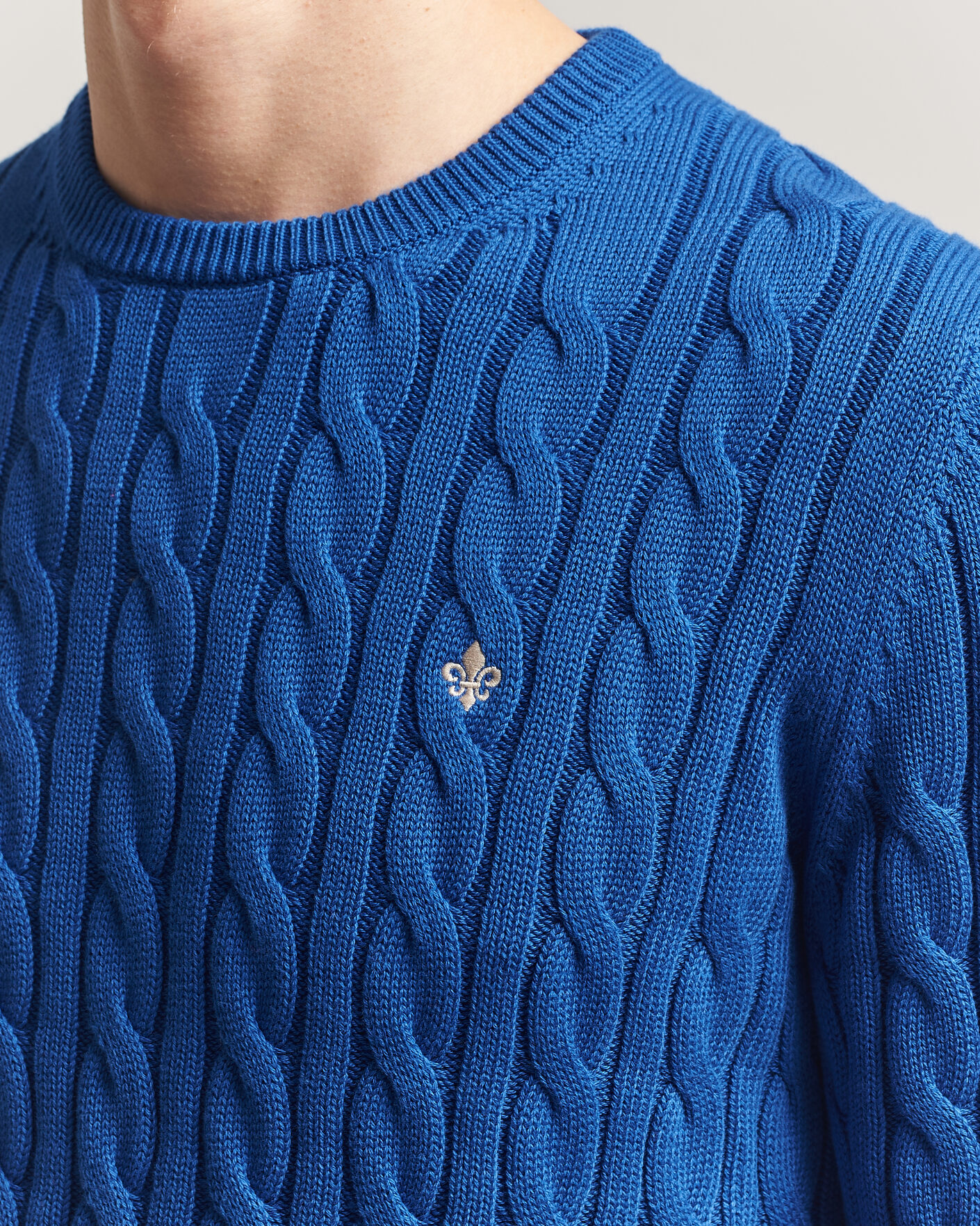 Homme | Pulls Et Tricots | Morris | Ethan Cable Oneck Blue