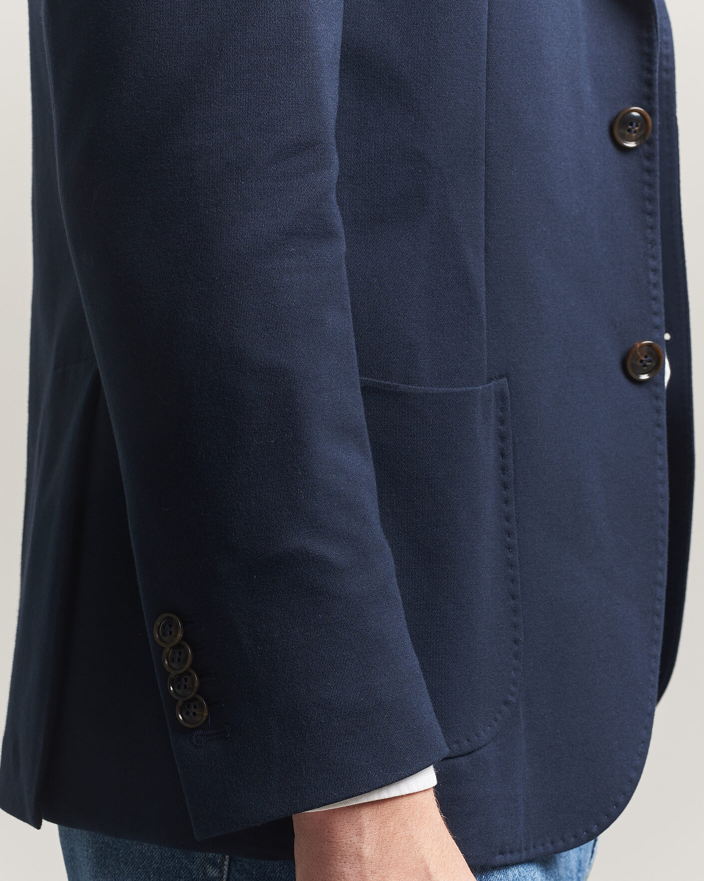 Homme | Blazers | Morris | Cotton Jersey Blazer Navy